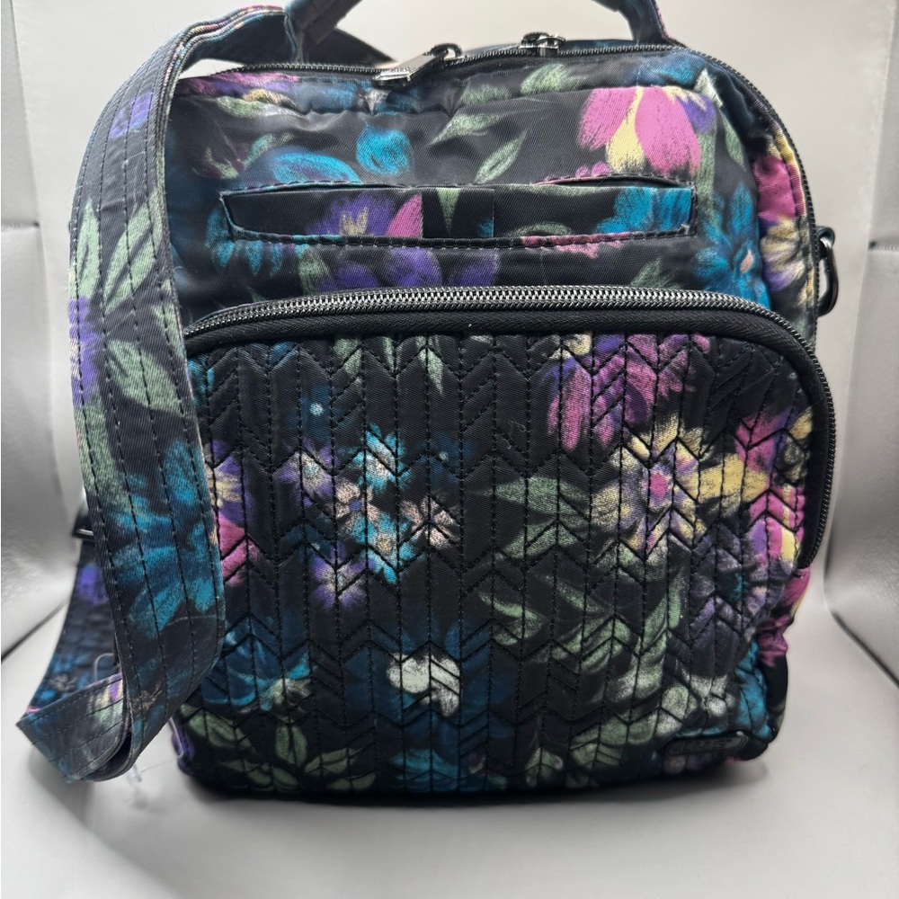 Lug Ranger 2 crossbody bag in the "Bloom Black" floral pattern